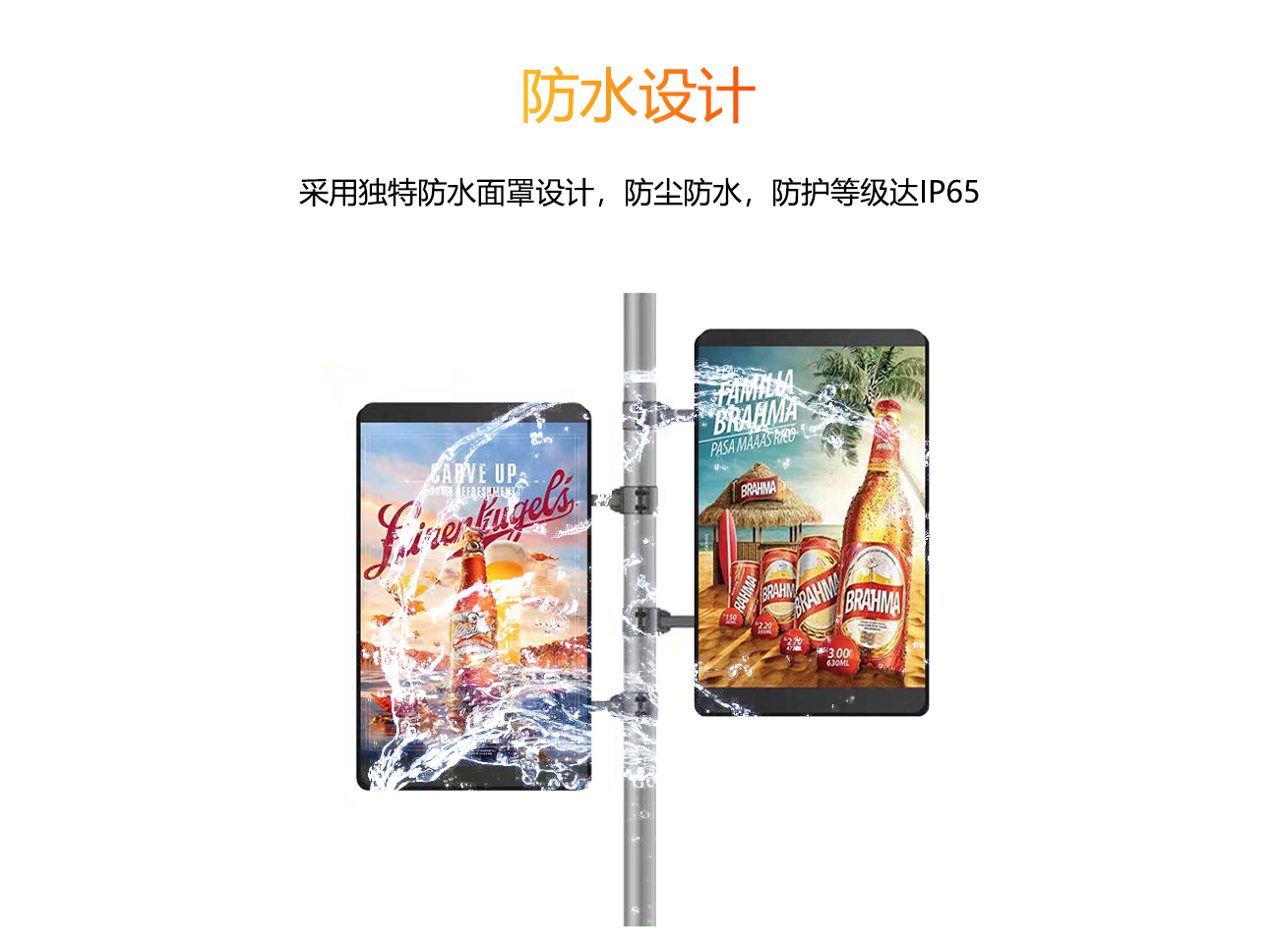 單雙面LED燈桿屏詳情