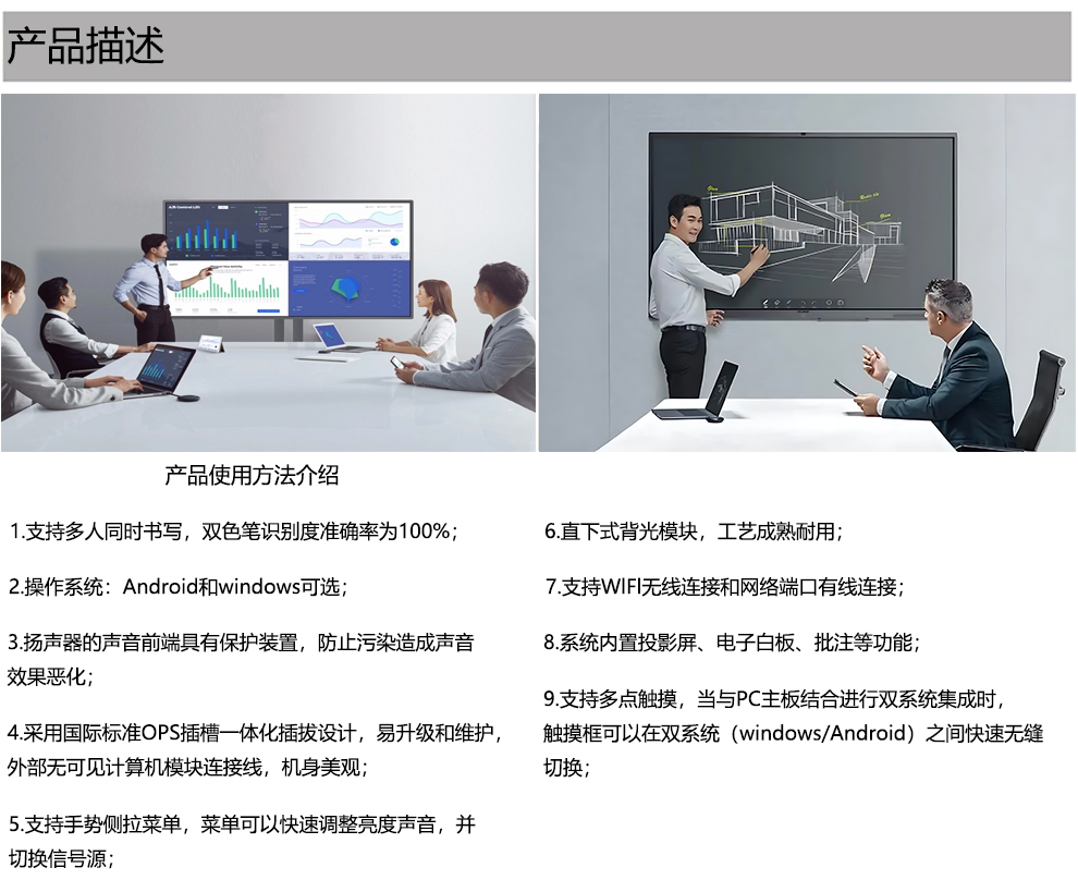 智能led觸控會(huì)議一體機(jī)詳情-凰津光電